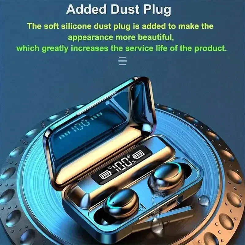 Wireless Bluetooth Cable Earbud M10 With Multifuncational Data Cable Set