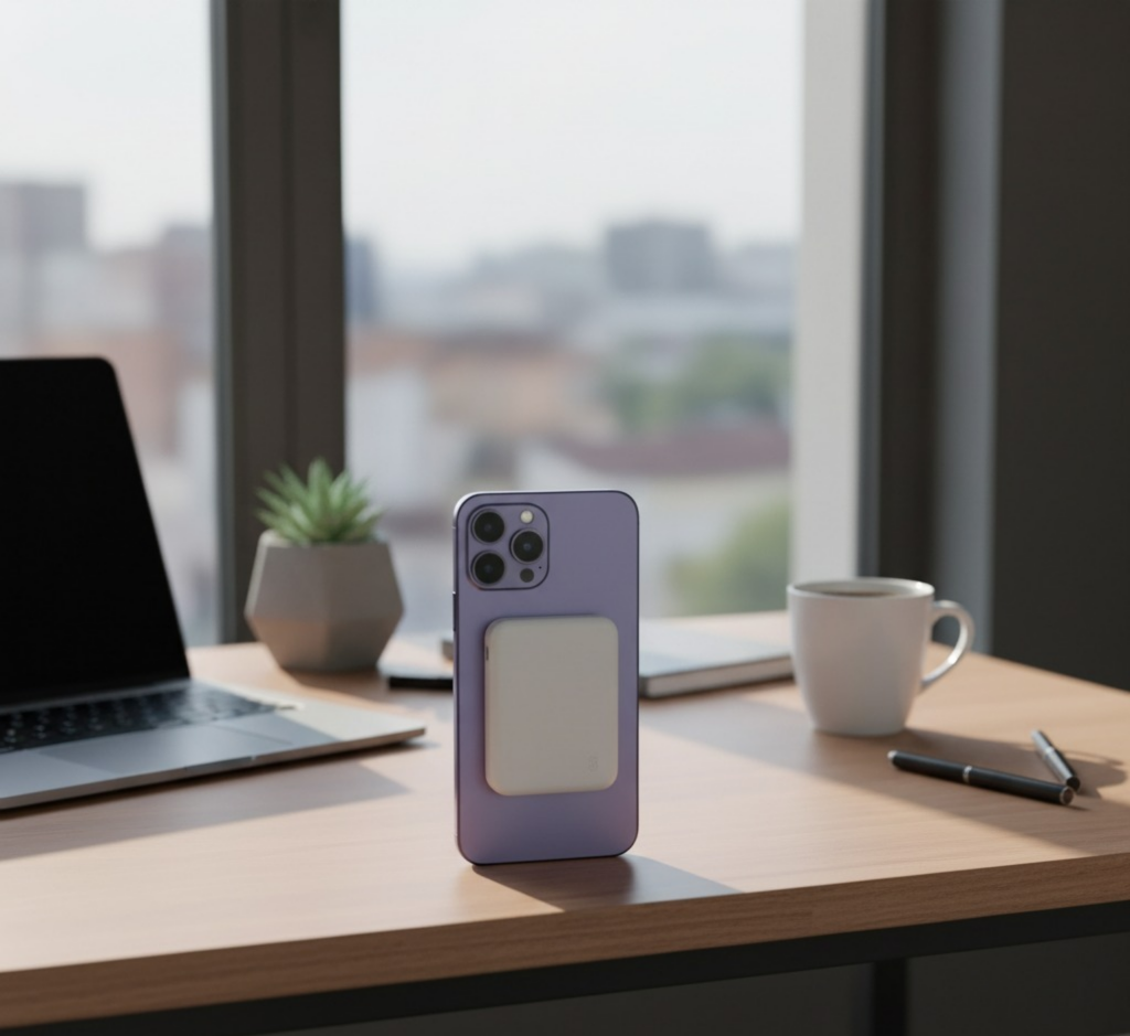 Magnetic Wireless Power Bank | Snap-On Charger for Android & iPhone | Fast Charging | 10000mAh Power Boost