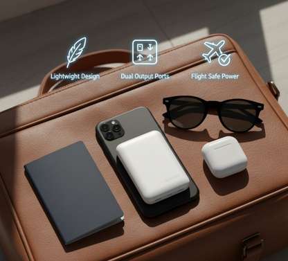 Magnetic Wireless Power Bank | Snap-On Charger for Android & iPhone | Fast Charging | 10000mAh Power Boost