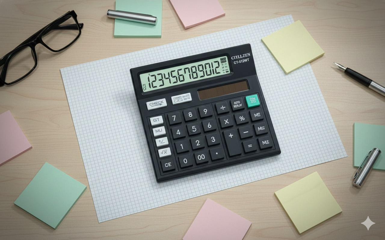 Durable Design AB-512 12-LCD Display Calculator(Black)