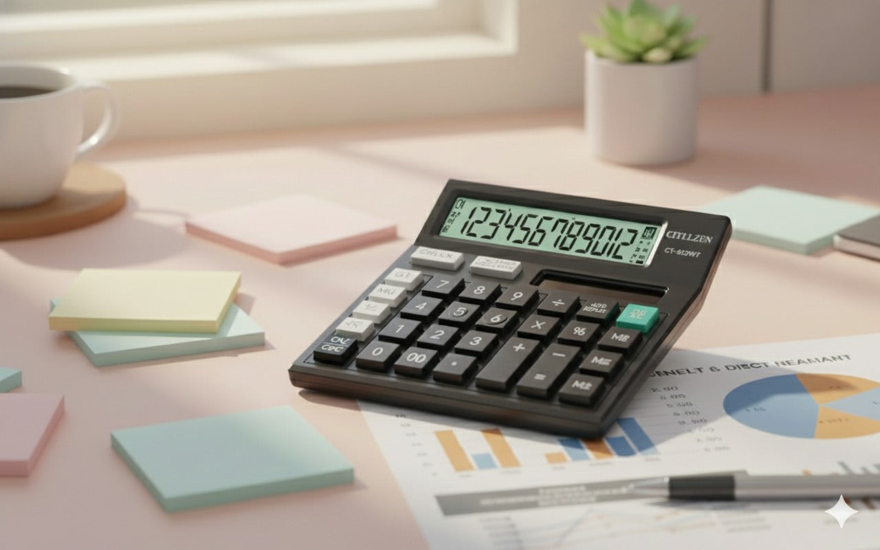 Durable Design AB-512 12-LCD Display Calculator(Black)